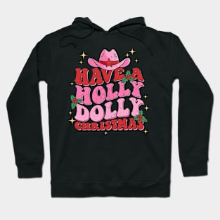 1Have A Holly Xmas Jolly Christmas Groovy Rainbow Hoodie